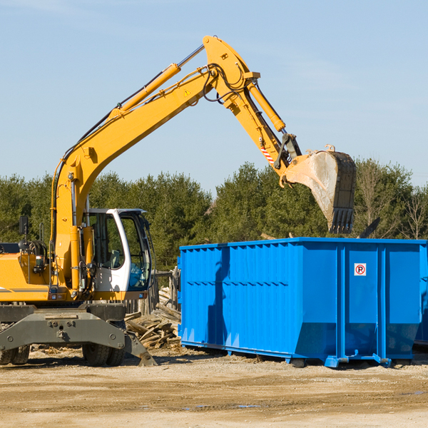 what happens if the residential dumpster is damaged or stolen during rental in Johnson NE